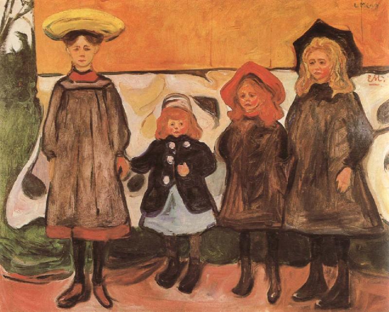 Edvard Munch Girls oil painting image